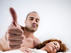 A woman with a man who enlarged his penis using folk remedies